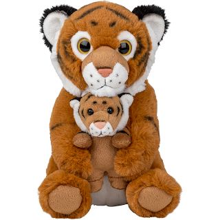Obrázek z Tygr sedící s mládětem plyš 24cm RPN 